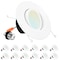 Luxrite 5/6 Inch Gimbal LED Recessed Can Lights 5 CCT Selectable 2700K-5000K 11W 1100LM Dimmable 12-Pack LR23043-12PK - alternate 1